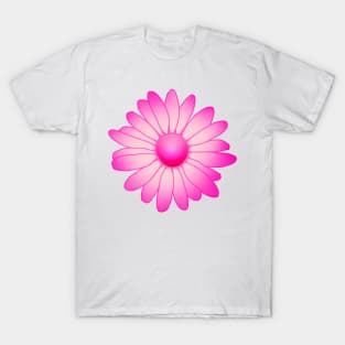 Pink Magenta Ombre Daisy Flower T-Shirt